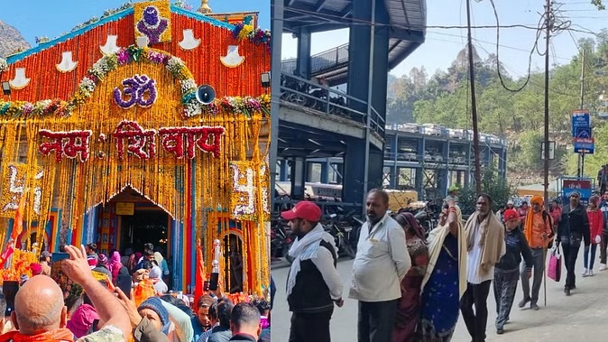 बाबा के दर्शन को रात से ही खड़े हो रहे श्रद्धालु, सोनप्रयाग तक लगी तीन किमी लंबी लाइन