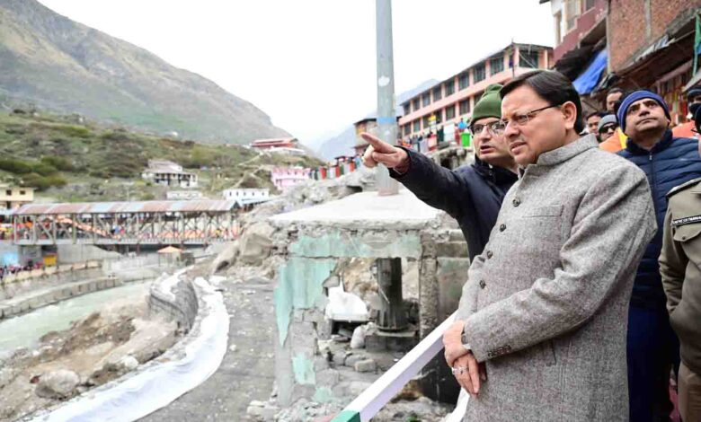 सीएम ने बद्रीनाथ मास्टर प्लान कार्यों की जांच की