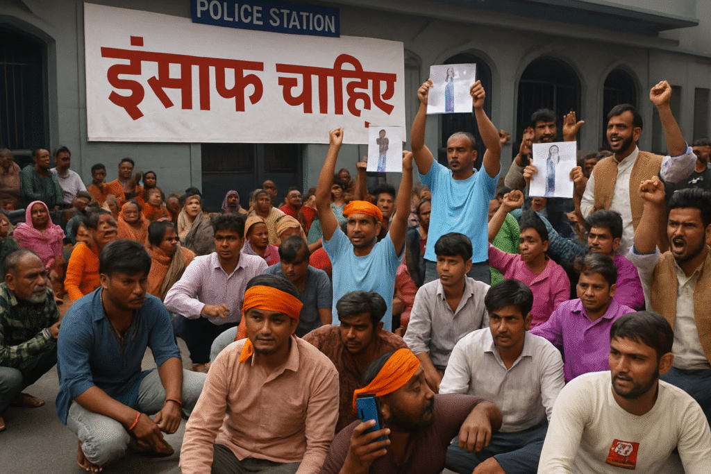 अधूरे शव से भड़की भीड़: सिर और हाथ गायब, पुलिस पर उठे सवाल