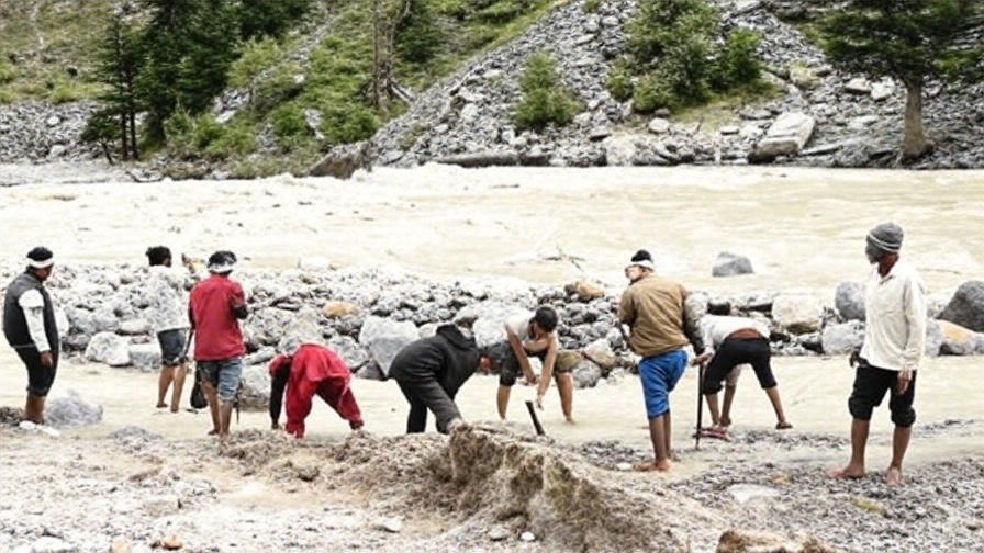 हर्षिल झील में जल निकासी के लिए किए गए प्रयास