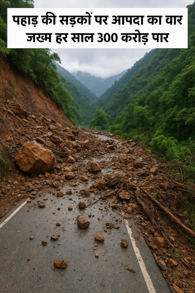 पहाड़ों की सड़कों पर आपदा की चोट, हर साल 300 करोड़ का जख्म