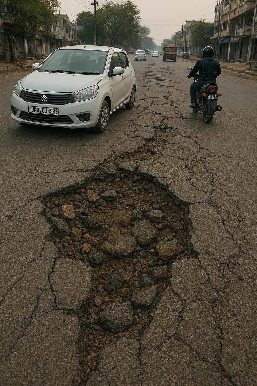 टूटी सड़कों का कहर: देहरादून में गाड़ियों और स्वास्थ्य पर पड़ रहा असर