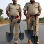 हेड कांस्टेबलों ने यात्रियों की जान बचाने को उठाए फावड़ा और बेलचा