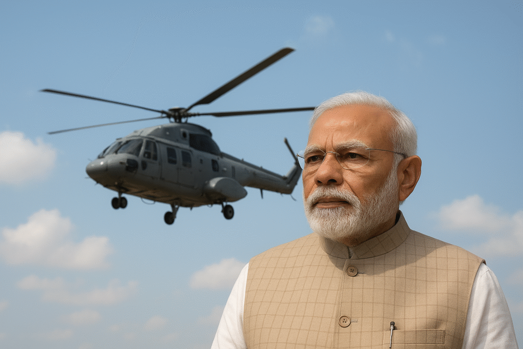 मोदी जी 11 को आपदा क्षेत्रों का हवाई सर्वेक्षण संभव एयरपोर्ट व्यवस्था पर नजर
