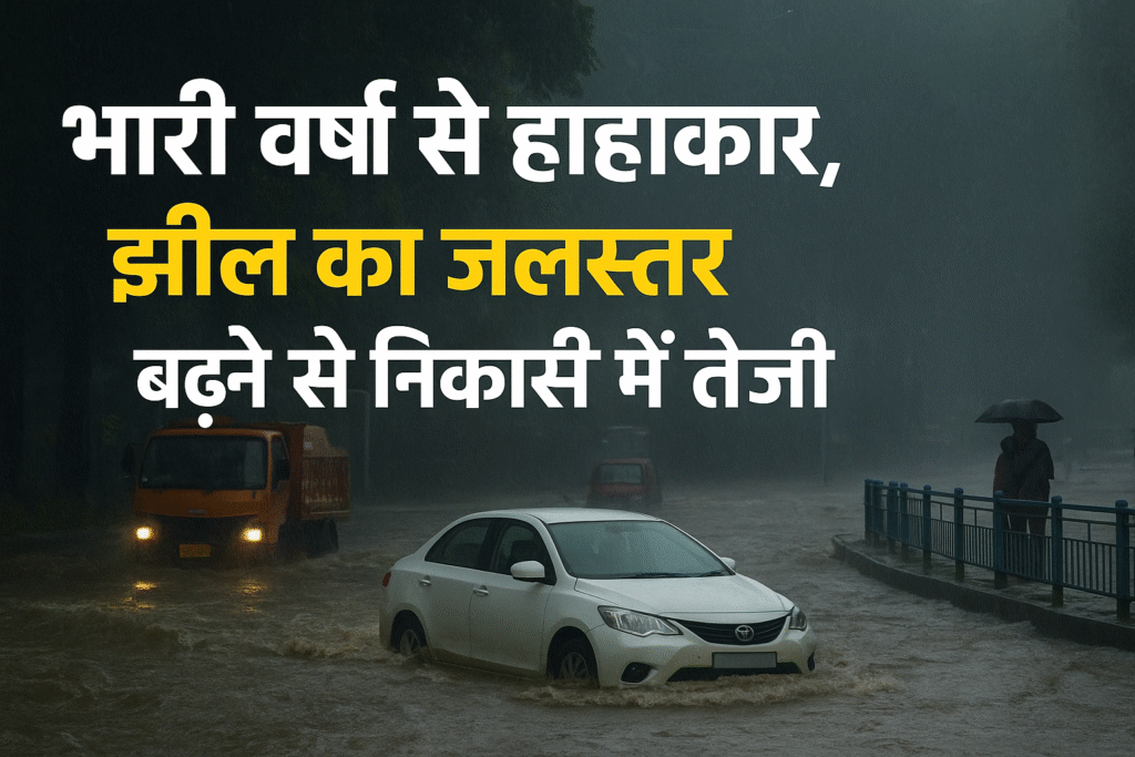 भारी वर्षा से हाहाकार, झील का जलस्तर बढ़ने से निकासी में तेजी