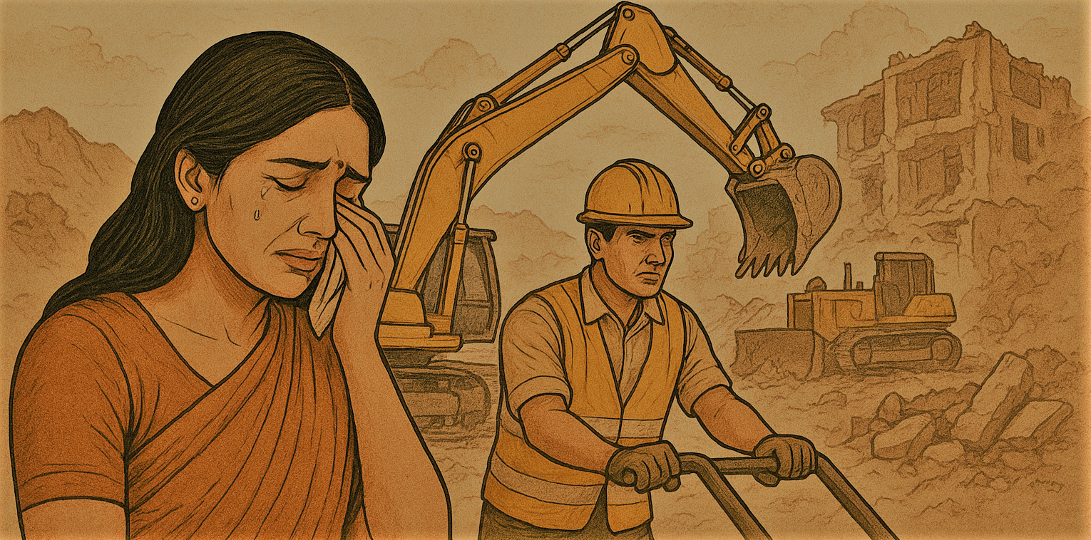 आपदा पीड़ितों की मदद को गति, पुनर्निर्माण कार्यों में मशीनरी की ताकत