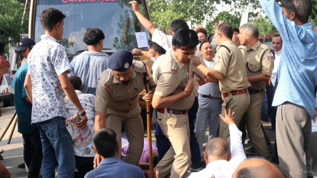 सीएम आवास कूच करते यमुनोत्री विधायक संजय डोभाल गिरफ्तार