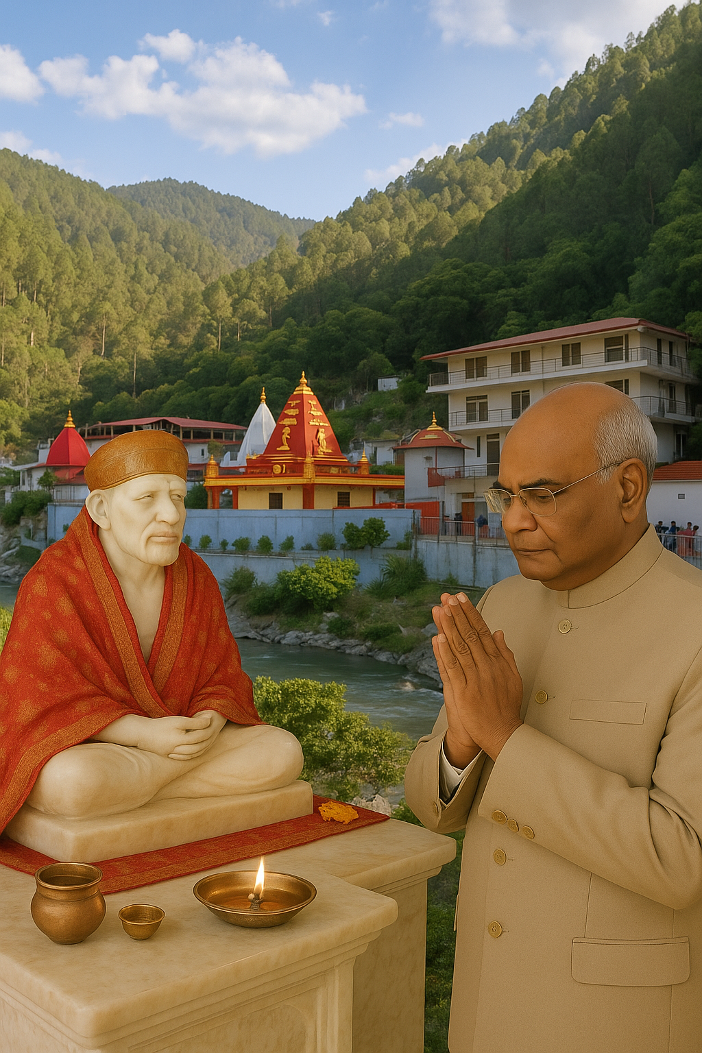 पूर्व राष्ट्रपति कोविंद ने कैंची धाम में की पूजा, बोले– आत्मा को मिली शांति