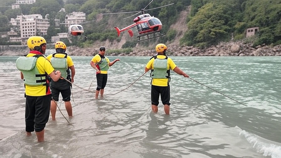 तेज बहाव में बहा किशोर: भागीरथी धाम के पास SDRF की रेस्क्यू ऑपरेशन