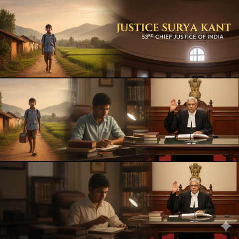 भारत के 53वें मुख्य न्यायाधीश जस्टिस सूर्यकांत: हरियाणा के गांव से न्याय की सर्वोच्च कुर्सी तक की प्रेरणादायक यात्रा