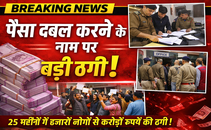 पैसा डबल करने के नाम पर बड़ी ठगी का मामला सामने आया