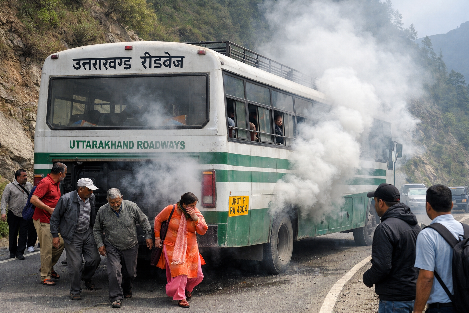 टनकपुर से लोहाघाट जा रही बस में धुआं उठते ही मचा हड़कंप, बाल-बाल बचे यात्री