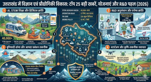 उत्तराखंड में विज्ञान एवं प्रौद्योगिकी विकास: टॉप 25 बड़ी खबरें, योजनाएं और R&D पहल (2026)