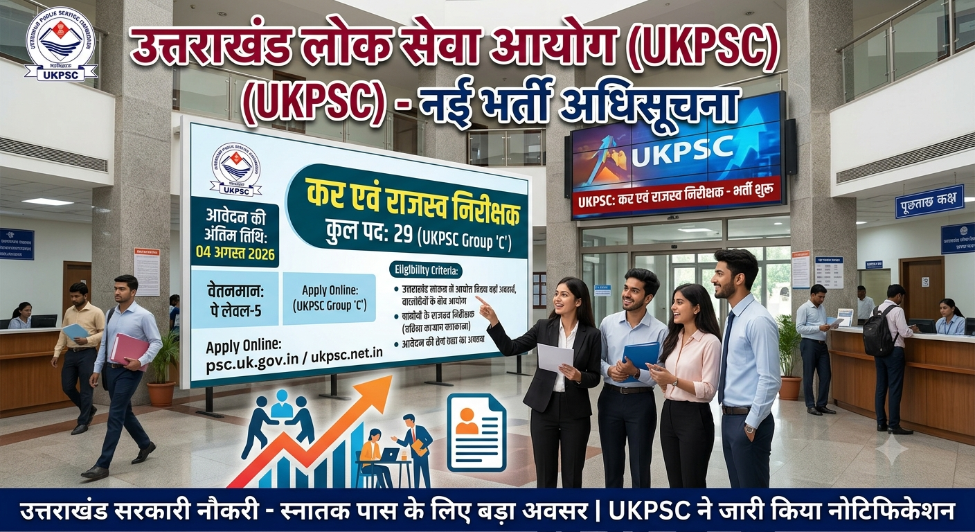 उत्तराखंड भर्ती समाचार: UKPSC ने जारी किया नया भर्ती नोटिफिकेशन