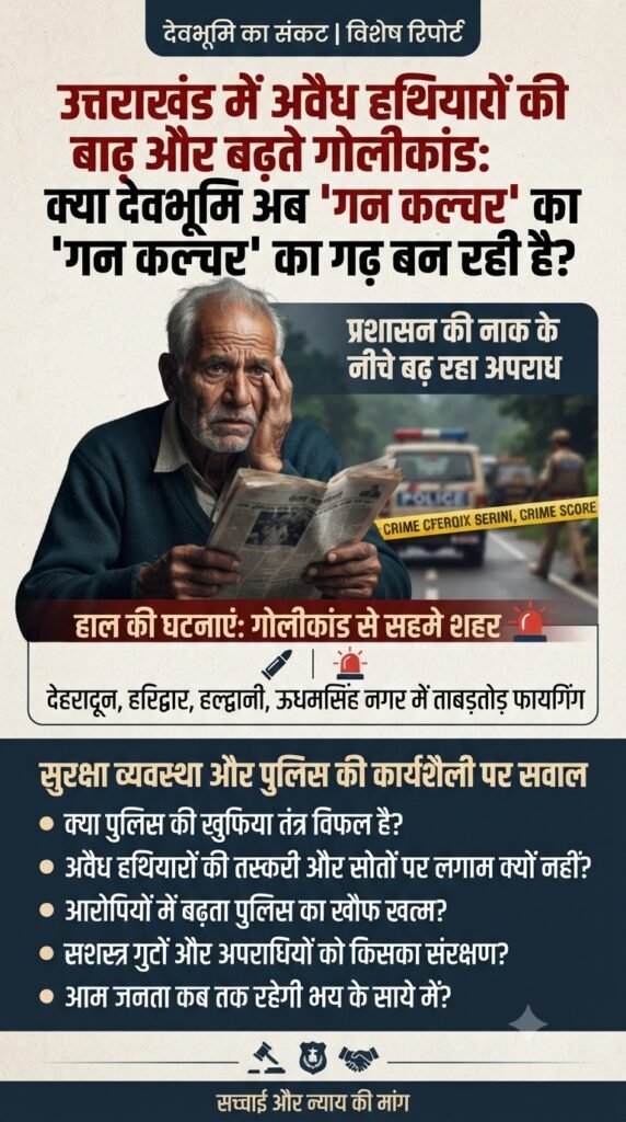 देहरादून में फिर गोलीकांड: पति ने पत्नी की गोली मारकर की हत्या, घरेलू विवाद ने लिया खौफनाक मोड़